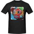 thumbnail image 1 of Jean Michel Basquiat Men's T Shirt Cotton Tee Basic Short Sleeve Crewneck Shirt Tops Black, 1 of 5