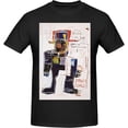 thumbnail image 1 of Jean Michel Basquiat Men's T Shirt Cotton Tee Basic Short Sleeve Crewneck Shirt Tops Black, 1 of 5