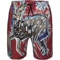 thumbnail image 1 of Jean Michel Basquiat Mens Swim Trunks Quick Dry Board Shorts with Mesh Lining, Breathable Fit Beach Shorts Swimwear Bathing Suits, 1 of 5