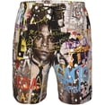 thumbnail image 1 of Jean Michel Basquiat Mens Swim Trunks Quick Dry Board Shorts with Mesh Lining, Breathable Fit Beach Shorts Swimwear Bathing Suits, 1 of 5