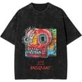 thumbnail image 1 of Jean Michel Basquiat Mens Y2k Vintage Short Sleeve Shirts Streetwear Tops Tshirt Unisex Oversized Graphic Tees, 1 of 8