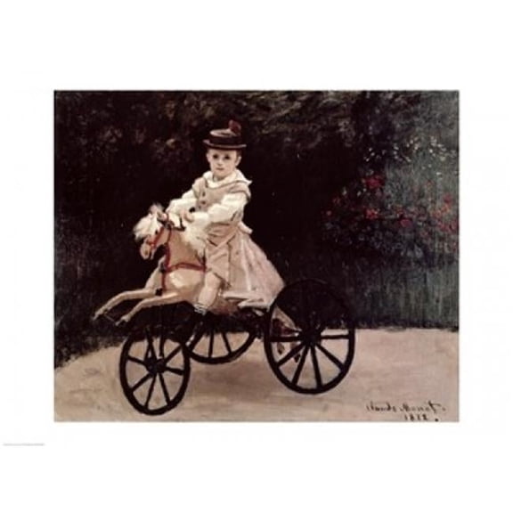 Jean Monet on His Hobby Horse 1872 Poster Print by Claude Monet - 36 x 24 in. - Large