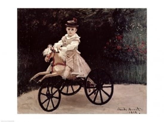 Jean Monet on his Hobby Horse 1872 Canvas Art - Claude Monet (36 x 24)