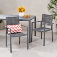 thumbnail image 1 of Jean Outdoor Modern Aluminum Dining Chair with Rope Seat (Set of 2), 1 of 12