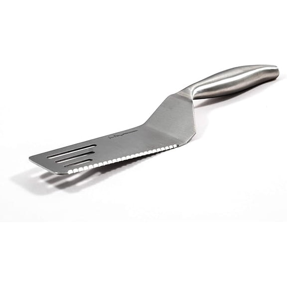 Jean-Patrique Chef's Stainless Steel Serrated Slicer and Server | Unique Serrated Design | A Perfect Cake Slicer and Server, Lasagna Cutter, Spatula, Brownie Cutter or Pizza Lifter | from