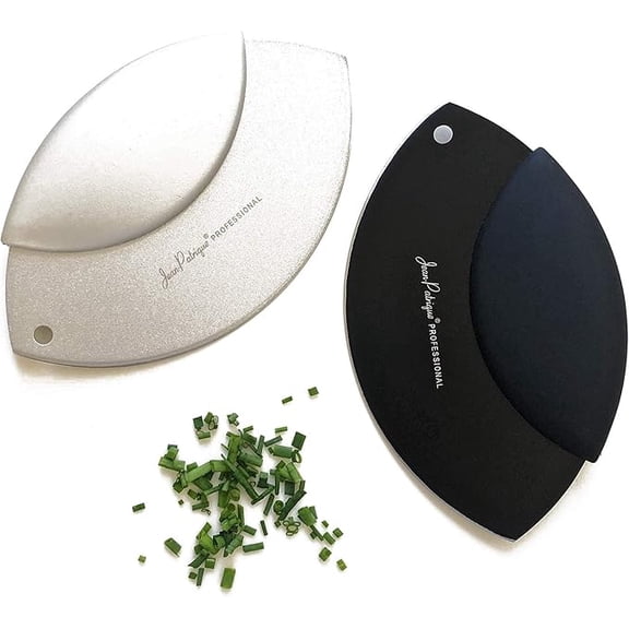 Jean-Patrique Mezzaluna Herb & Salad Chopper | Stainless Steel Salad Cutter for Chopped Salad | Excalibur