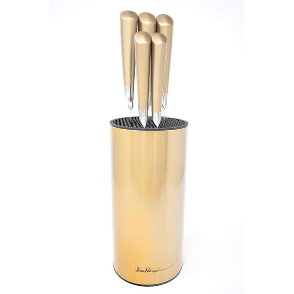 Jean-Patrique Professional Midas Collection Knife Set with Storage Holder | Kitchen Durable Knives Universal Block - 5 Piece Set