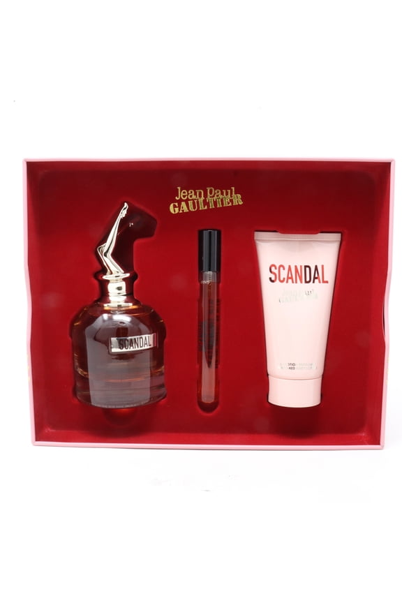 Scandal Eau De Parfum 3pcs Gift Set For Women
80ml Eau De Parfum Spray + 75ml Body Lotion + 10ml Eau De Parfum Travel Spray