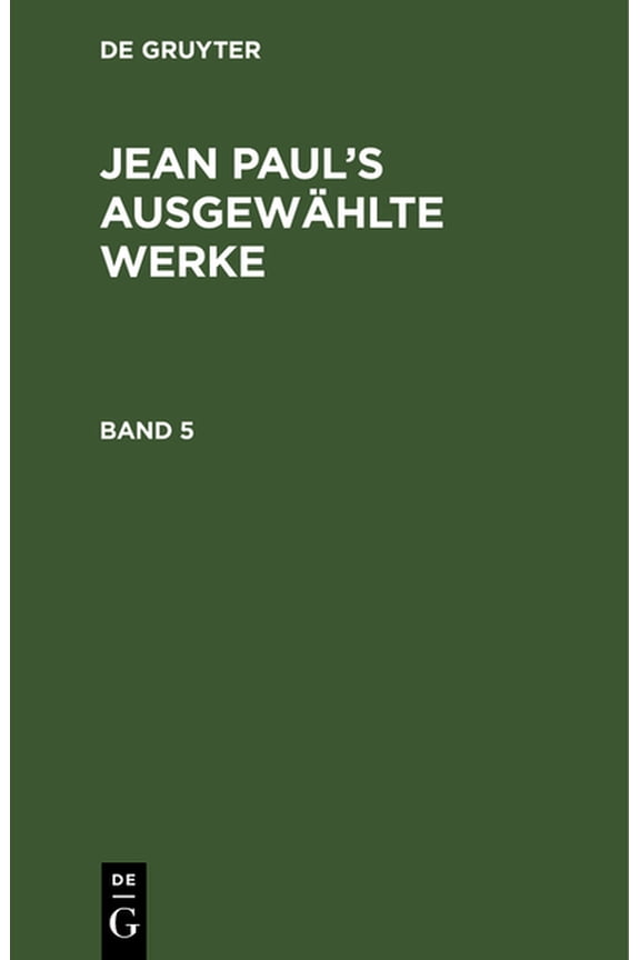 : Jean Paul's Ausgewhlte Werke. Band 5, (Hardcover)