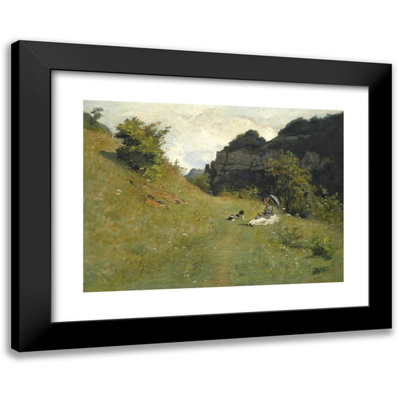 Jean-Paul Laurens 14x11 Black Modern Framed Museum Art Print Titled - The Chemin De La Maloche (1878)