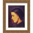 thumbnail image 1 of Jean Paul Laurens 2x Matted 20x24 Gold Ornate Framed Art Print 'Portrait de Madelieine Villemsens', 1 of 2