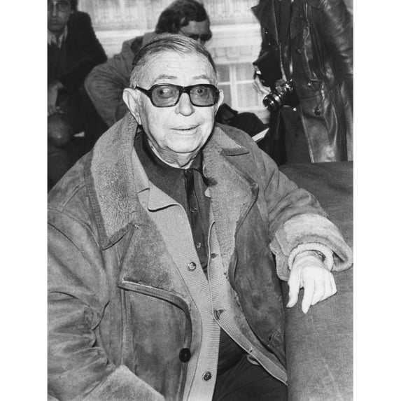 Jean Paul Sartre At A Press Conference In Paris History (18 x 24)