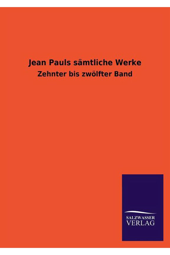Jean Pauls Samtliche Werke (Paperback)
