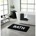 thumbnail image 1 of Jean Pierre "Bath" 21"x34" Cotton Bath Rug, Black, 1 of 8