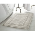 thumbnail image 1 of Jean Pierre Cotton Stonewash Racetrack 21x34 in. Bath Rug, Taupe Gray, 1 of 6