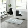 thumbnail image 1 of Jean Pierre "His" 21"x34" Cotton Bath Rug, Gray, 1 of 8
