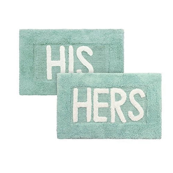 Jean Pierre "His & Hers" Cotton 2-Piece Bath Rug Set