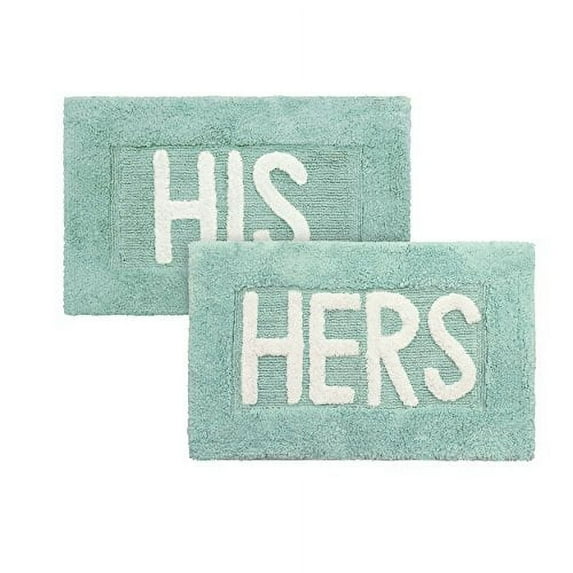 Jean Pierre "His & Hers" Cotton 2-Piece Bath Rug Set