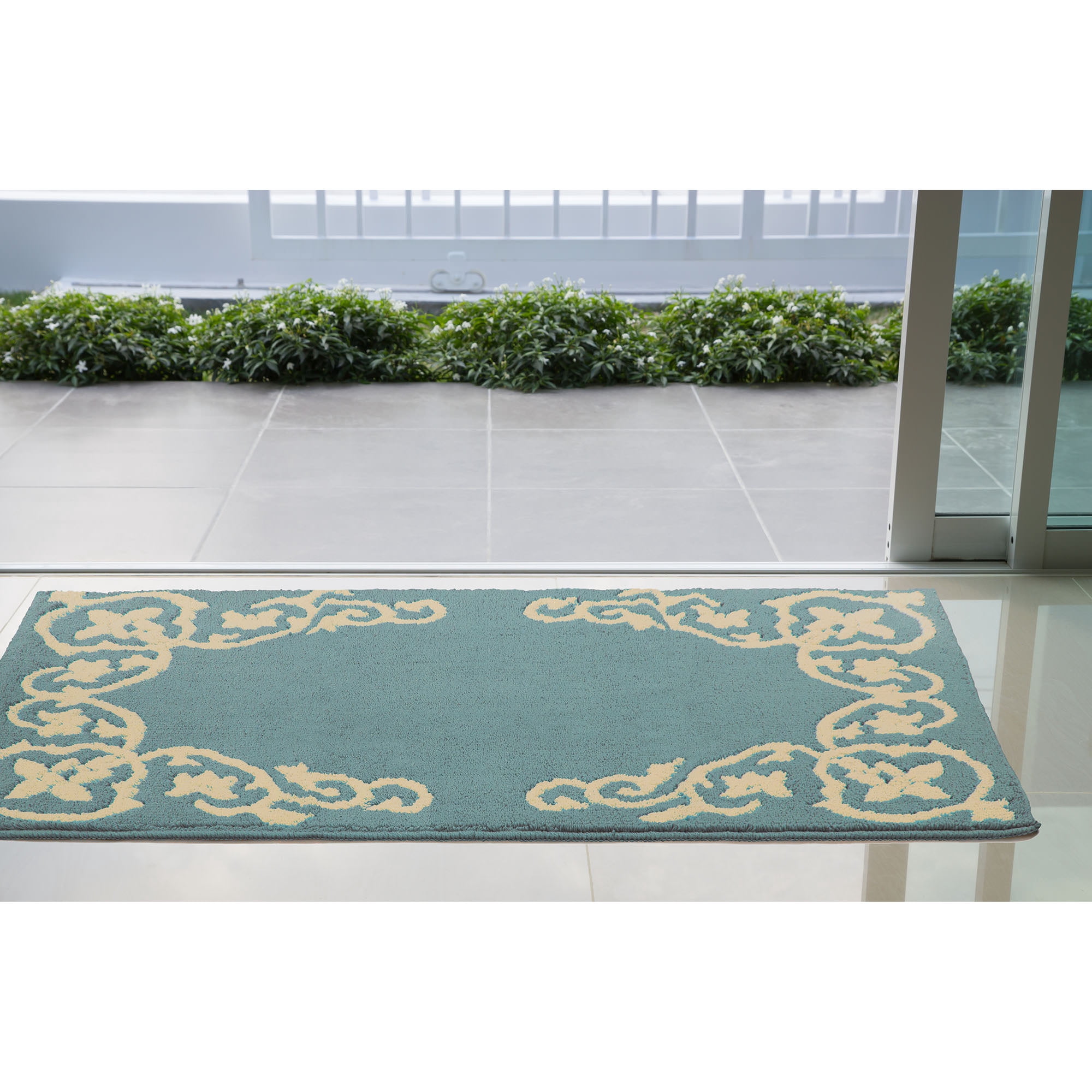 Jean Pierre Karima 36 x 60 in. Loop Accent Rug, Blue Lagoon/Berber