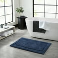 thumbnail image 1 of Jean Pierre New York Lydia Border 100% Cotton Bath Mat - Non-Slip Bath Rug - Midnight Navy - 20"x30", 1 of 7