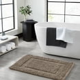 thumbnail image 1 of Jean Pierre New York Sophie Border 100% Cotton Bath Mat - Non-Slip Bath Rug - Brown Cappuccino - 27" x 45", 1 of 8