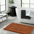 thumbnail image 1 of Jean Pierre New York Sophie Border 100% Cotton Bath Mat - Non-Slip Bath Rug - Burnt Orange - 17" x 24", 1 of 1
