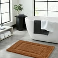 thumbnail image 1 of Jean Pierre New York Sophie Border 100% Cotton Bath Mat - Non-Slip Bath Rug - Burnt Orange - 27" x 45", 1 of 8