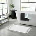 thumbnail image 1 of Jean Pierre Ricardo Cotton Fringe 17 x 31 in. Bath Rug, White, 1 of 9