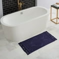 thumbnail image 1 of Jean Pierre Ricardo Cotton Fringe 21 x 34 in. Bath Rug, Indigo, 1 of 11