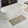 thumbnail image 1 of Jean Pierre Ricardo Cotton Fringe 21 x 34 in. Bath Rug, Linen, 1 of 11