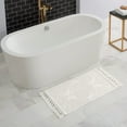 thumbnail image 1 of Jean Pierre Ricardo Cotton Fringe 21 x 34 in. Bath Rug, White, 1 of 11