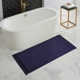 thumbnail image 1 of Jean Pierre Ricardo Cotton Fringe 27 x 45 in. Bath Rug, Indigo, 1 of 11
