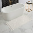 thumbnail image 1 of Jean Pierre Ricardo Cotton Fringe 27 x 45 in. Bath Rug, White, 1 of 11