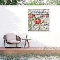 Jean Plout 'Country Garden' Outdoor Canvas 18x18