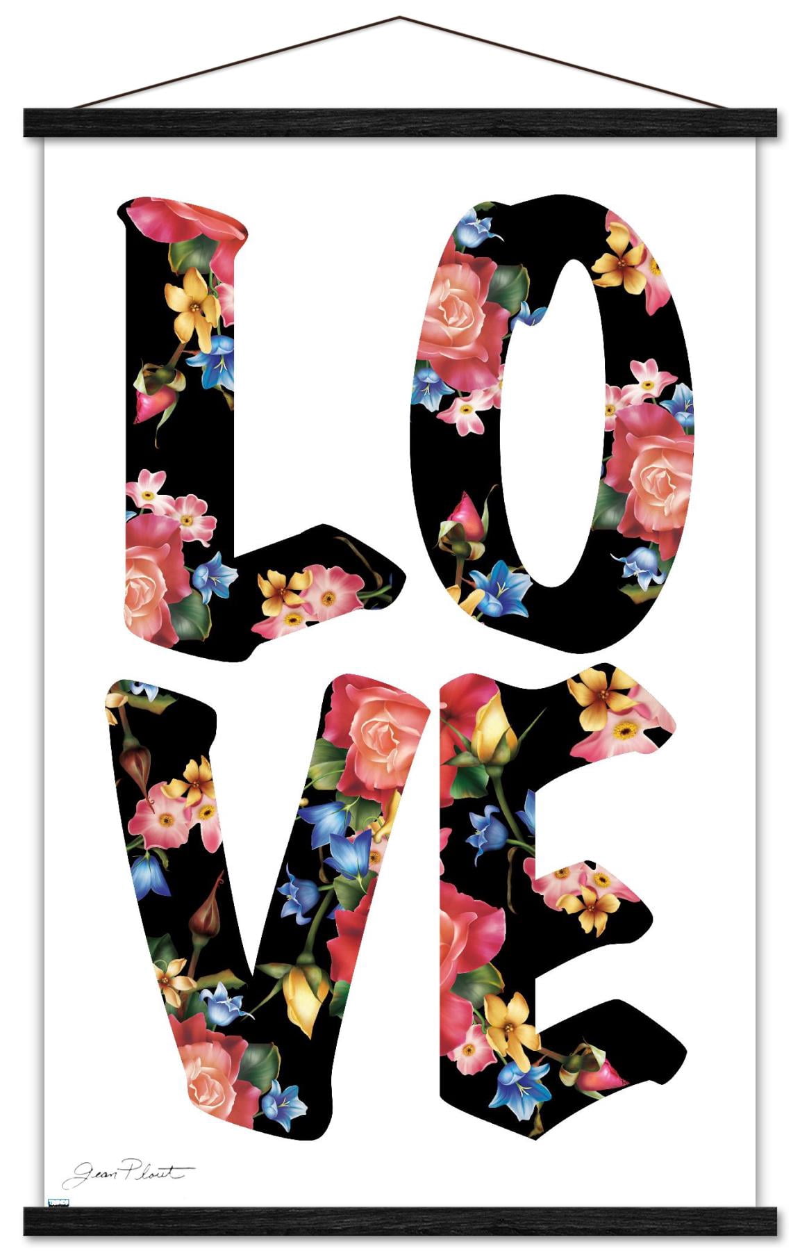 Jean Plout - Love Wall Poster with Magnetic Frame, 22.375" x 34"
