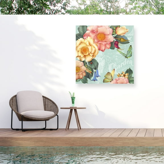 Jean Plout 'Summer Gift Garden' Outdoor Canvas 14x14