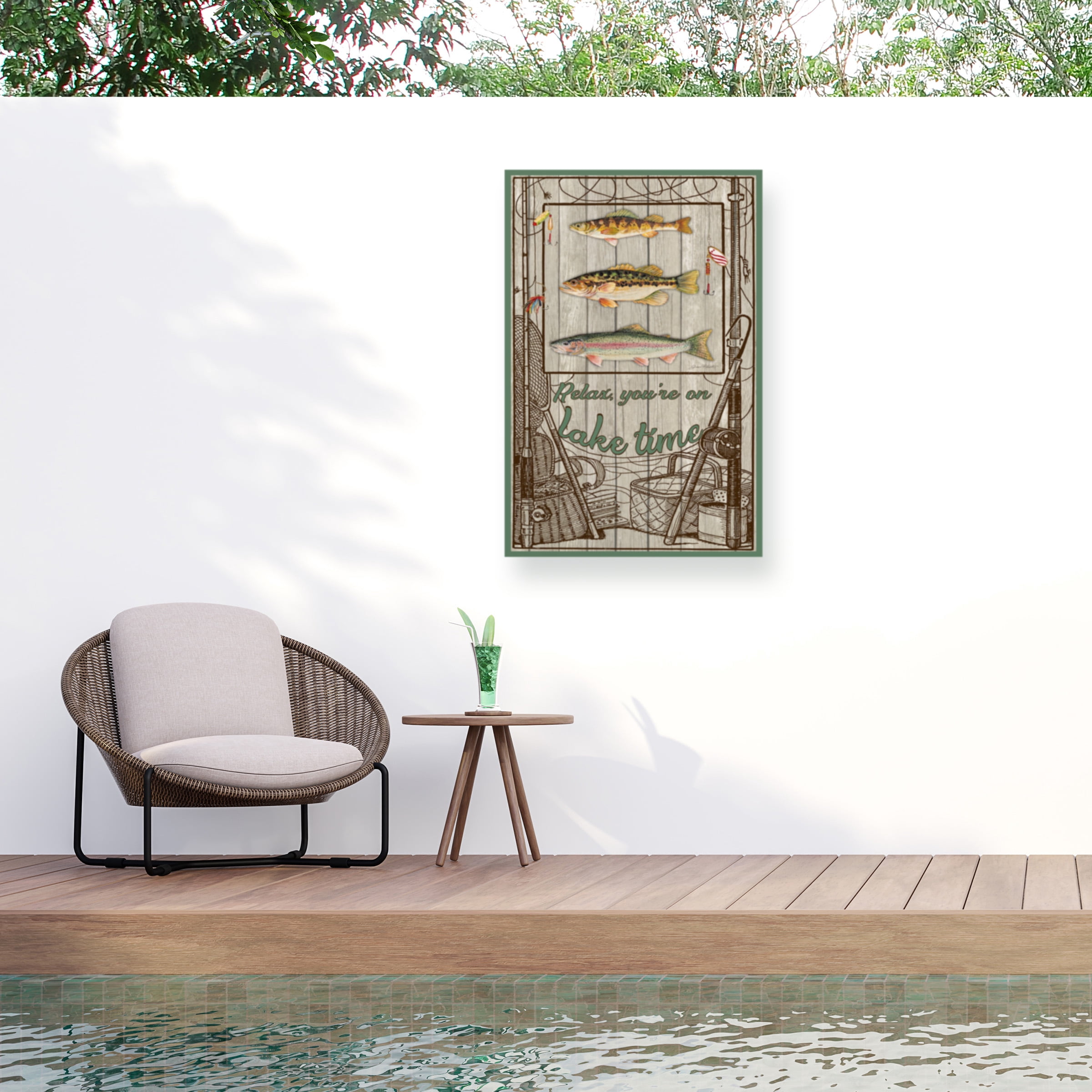 Jean Plout 'Wilderness Lodge 21' Outdoor Canvas 19x12