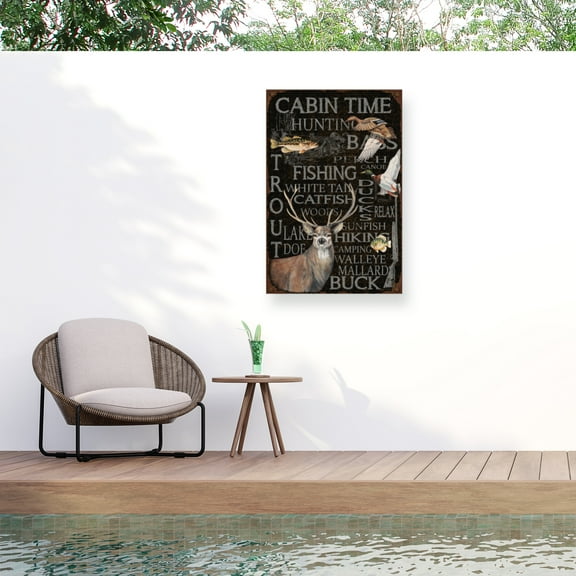 Jean Plout 'Wilderness Lodge 24' Outdoor Canvas 32x22