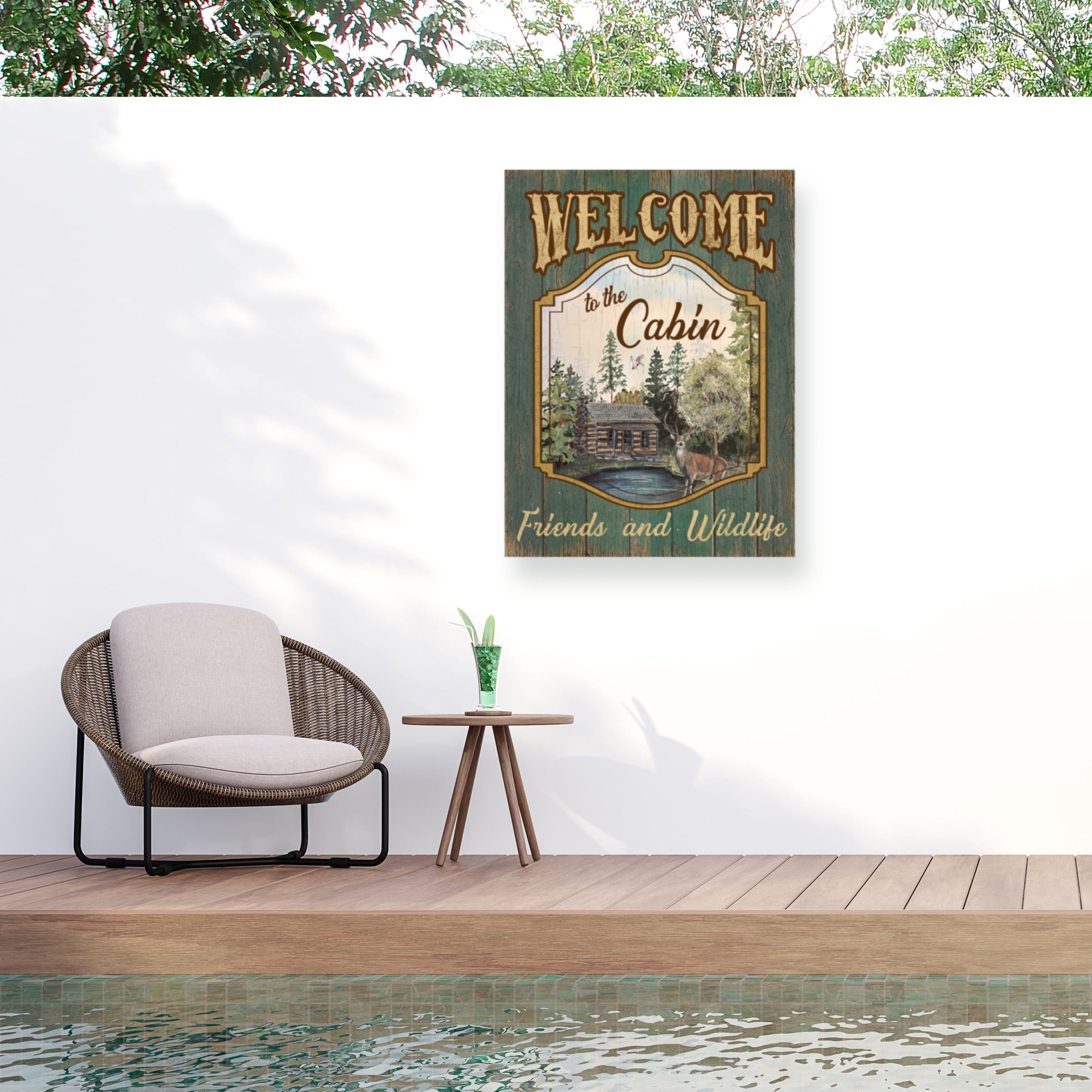 Jean Plout 'Wilderness Lodge 25' Outdoor Canvas 19x14