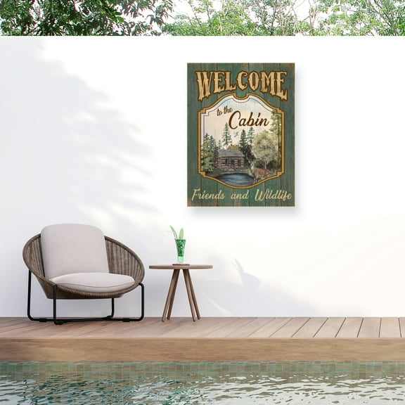 Jean Plout 'Wilderness Lodge 25' Outdoor Canvas 19x14