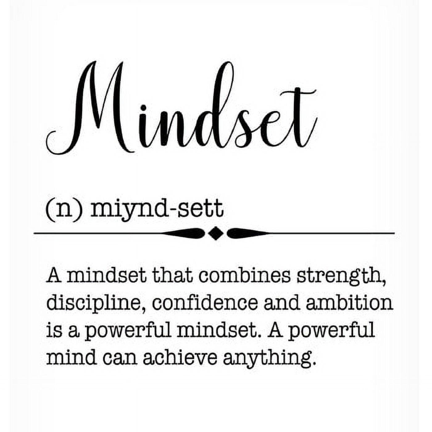 Mindset Definition Black and White Canvas Art 18 x 24
