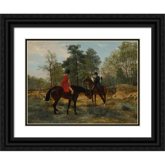 Jean Richard Goubie 18x14 Black Ornate Wood Framed Double Matted Museum Art Print Titled - Drawing Cover (1877)