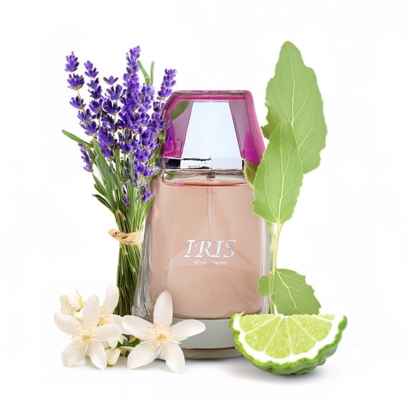Jean Rish Iris - Perfume for Women (3.4oz / 100ml) with Lavender, Bergamot & Iris Notes - New