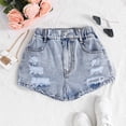 thumbnail image 1 of Jean Shorts Girls Classic Loose Jeans Jorts with Pockets Kids Girls Shorts 8-9 Years, 1 of 8