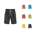 thumbnail image 1 of Jean Shorts for Girls Teen Girl Shorts Girls Shorts Casual Elastic Waistband Loose Fit Five Inch Pants for Outdoor Play and Everyday Wear Comfortable Breathable Summer Clothing, 1 of 4
