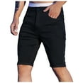 thumbnail image 1 of Jean Shorts Men Casual Stretch Outdoor Capri Jeans Straight Leg Close Fitting Shorts Jeans Shorts for Men, 1 of 5