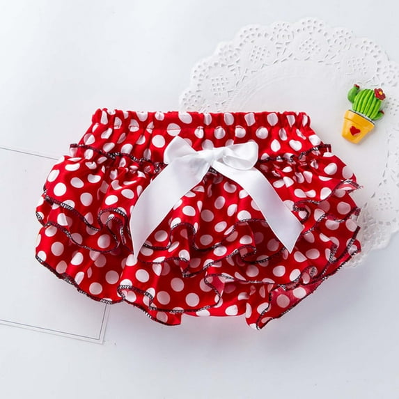 Jean Shorts for Teen Girls Ruffle Bloomer Shorts Toddler, Toddler Girls Diaper Cover Short Skirts, Cute Cotton Toddler Girl Bloomer, Toddler Girl Ruffle Butt Shorts Red 0-3M