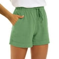 thumbnail image 1 of Jean Shorts Womens Casual High Waist Casual Pocket Loose Fit Straight Leg Fashion Sports Bermuda Cargo Board Gym Green Bottoms Sizes 2XL, 1 of 7