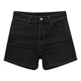 thumbnail image 1 of Jean Shorts Womens Loose Fit Low Waisted Washed Baggy Trendy Ripped Destroyed Shorts Stretch Summer Denim Shorts Hot Pants, 1 of 2