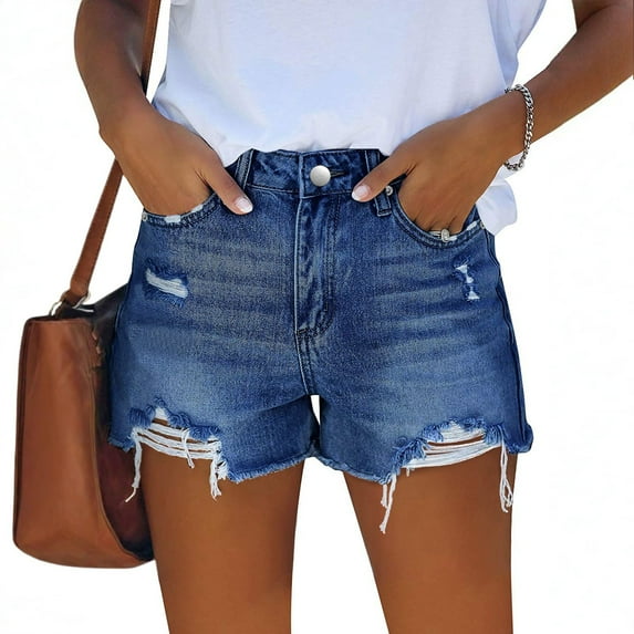 Jean Shorts Womens Womens Jean Shorts Baggy Jeans for Woman Denim Shorts Women Summer 2025 Trendy Women Denim Shorts High Waist Cut Off Ripped Jean Shorts with Pockets Stretchy Distressed Jorts